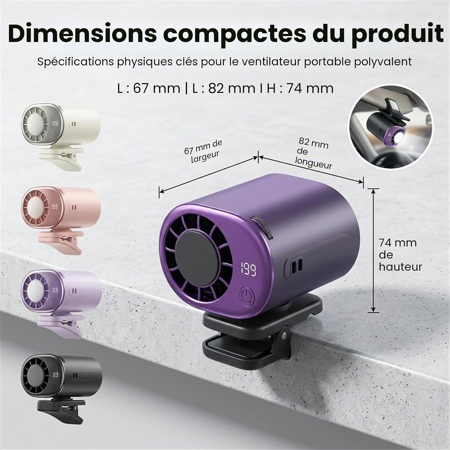 MINI CLIMATISEUR USB À CLIP