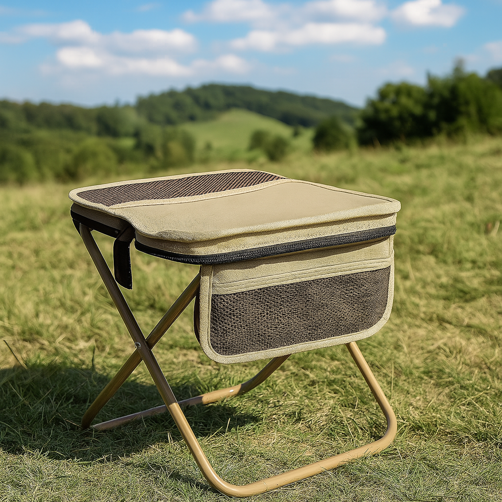 Tabouret pliant portable léger avec sangle dorsale